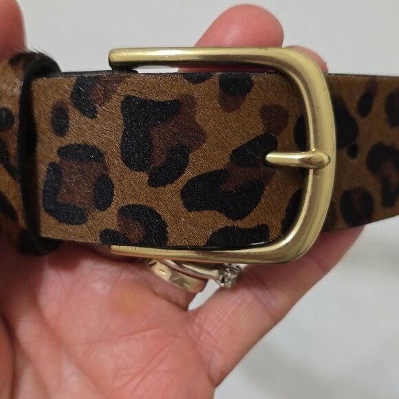 J Crew Cheetah Hair Belt (brass buckle) xs - Picture 2 of 9